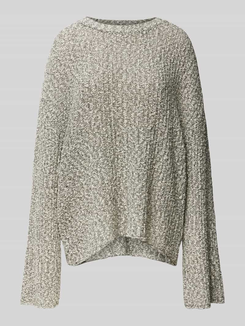 Gina Tricot Oversized gebreide pullover met geribde ronde hals