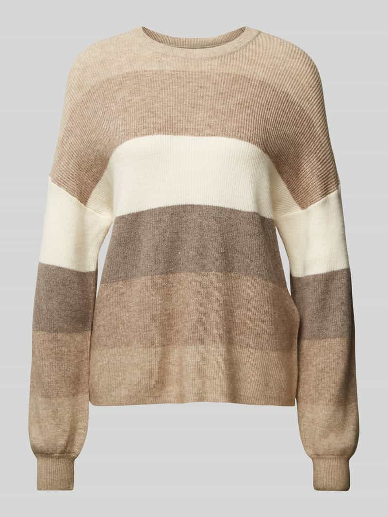 Only Gestreepte pullover met ronde hals, model 'ATIA'