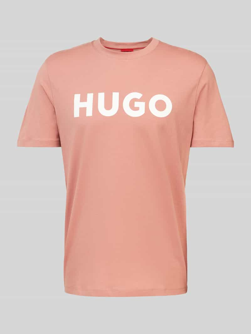 HUGO T-shirt met labelprint, model 'DULIVIO'