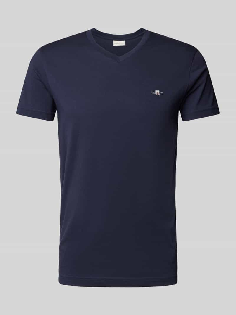 Gant Regular fit T-shirt met labelstitching