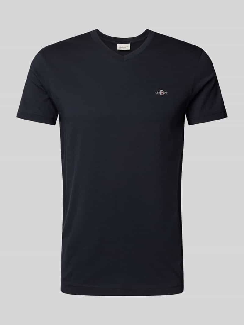 Gant Regular fit T-shirt met labelstitching