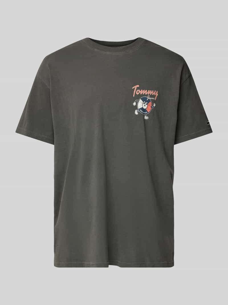 Tommy Jeans Relaxed fit T-shirt met logostitching, model 'NOVELTY'