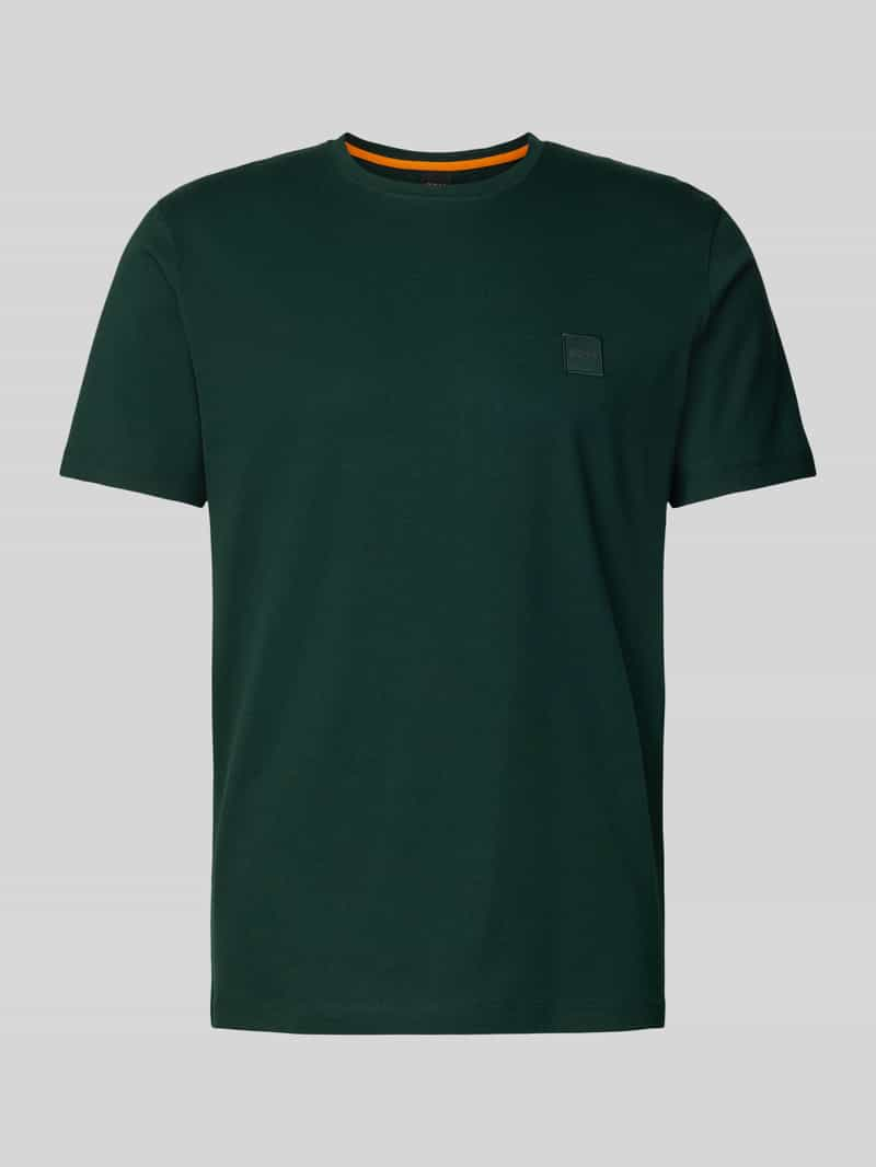 Boss Orange T-shirt met labelpatch, model 'Tales'