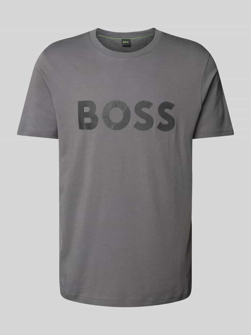 BOSS Green T-shirt met labelprint