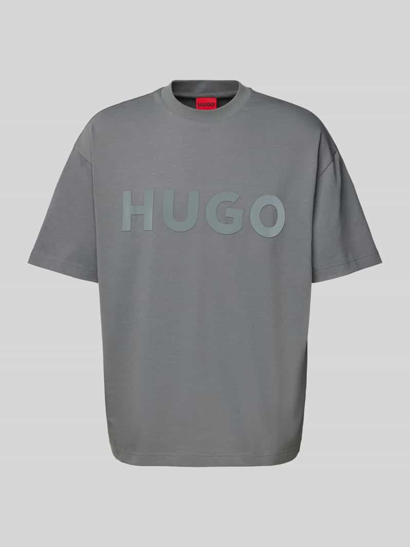 HUGO Oversized T-shirt met labelprint, model 'Dinkee'