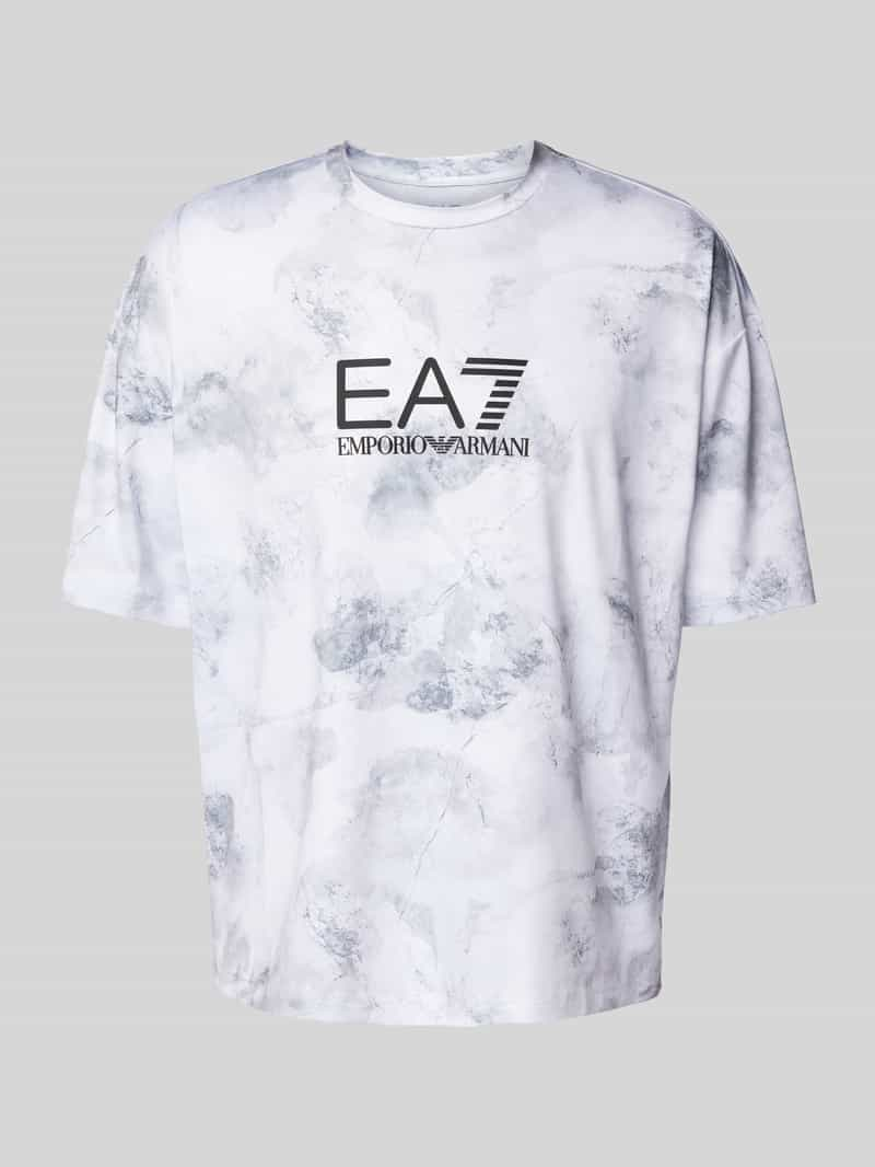 EA7 Emporio Armani T-shirt met labelprint, model 'VENTUS'