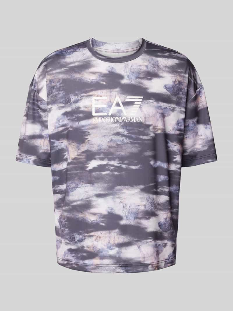 EA7 Emporio Armani T-shirt met labelprint, model 'VENTUS'