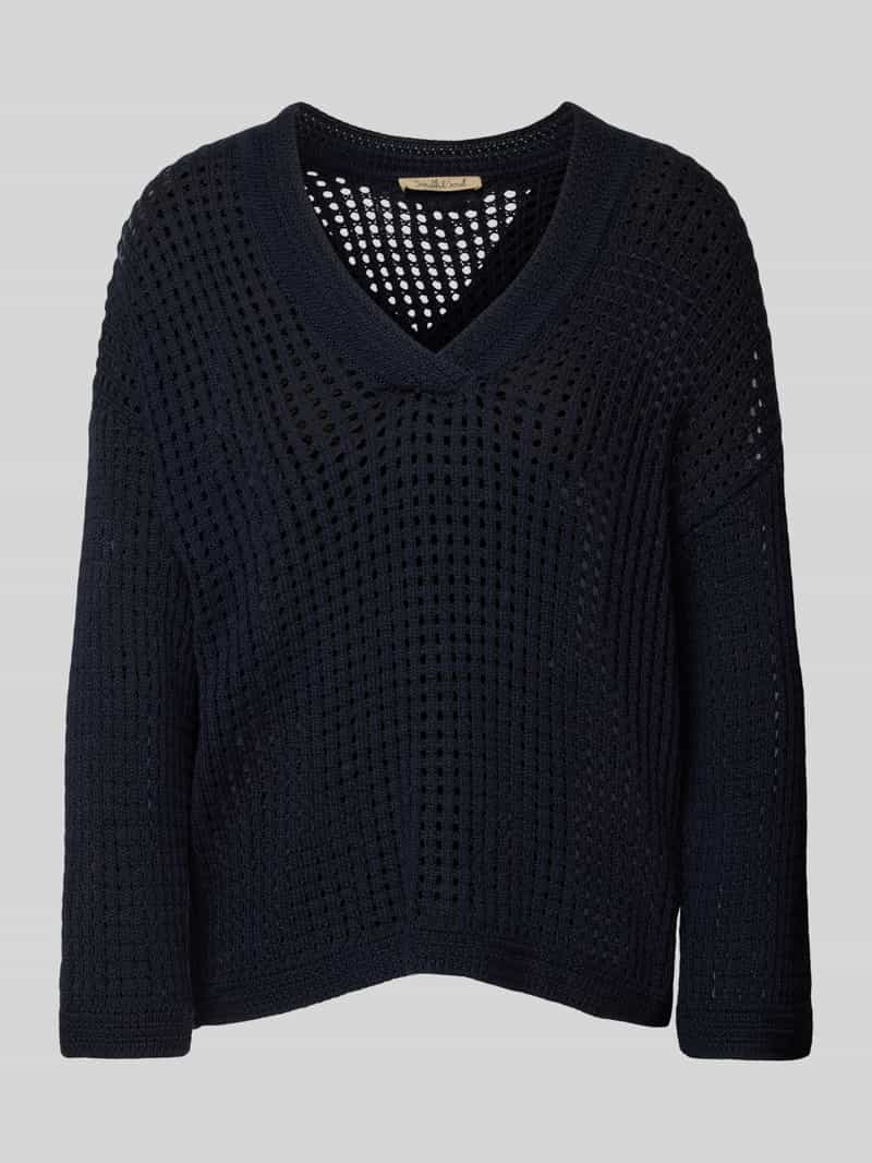 Smith and Soul Gebreide pullover met ajourpatroon