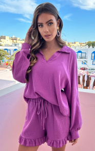 Jurkjes Mousseline Blouse Oversized Nadia Viola