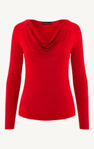 Jurkjes Waterval Top Long Sleeve Yulia Rood