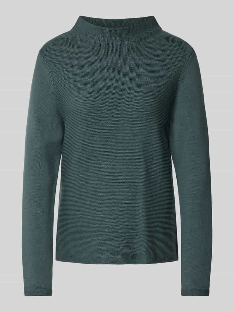 MARC O POLO Slim fit gebreide pullover van hoogwaardig katoen met fijn averecht tricot