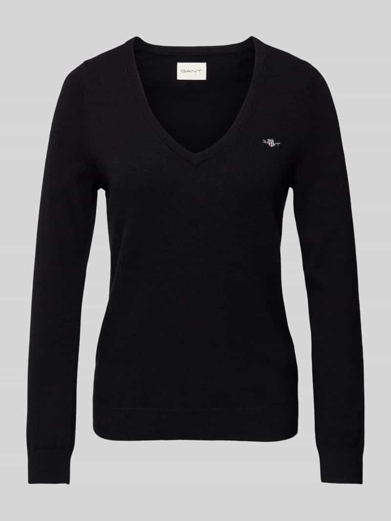 Gant Wollen pullover met V-hals