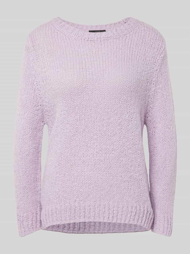 Oui Gebreide pullover met ronde hals