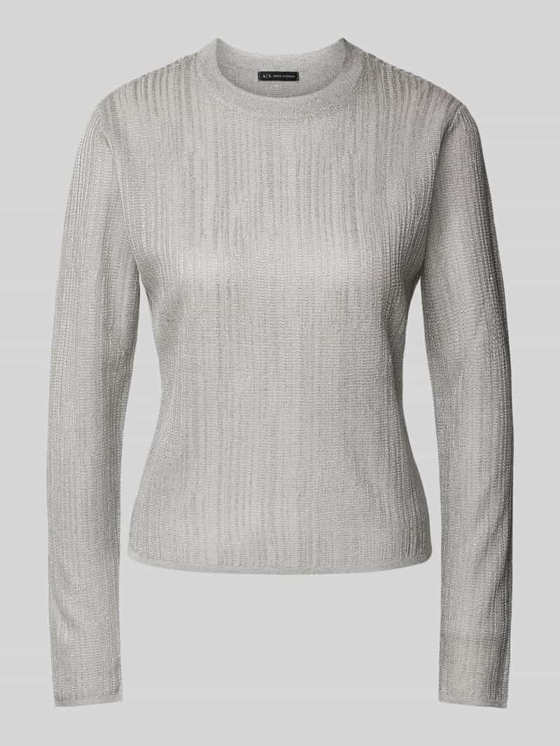 Armani Exchange Gebreide pullover met ronde hals