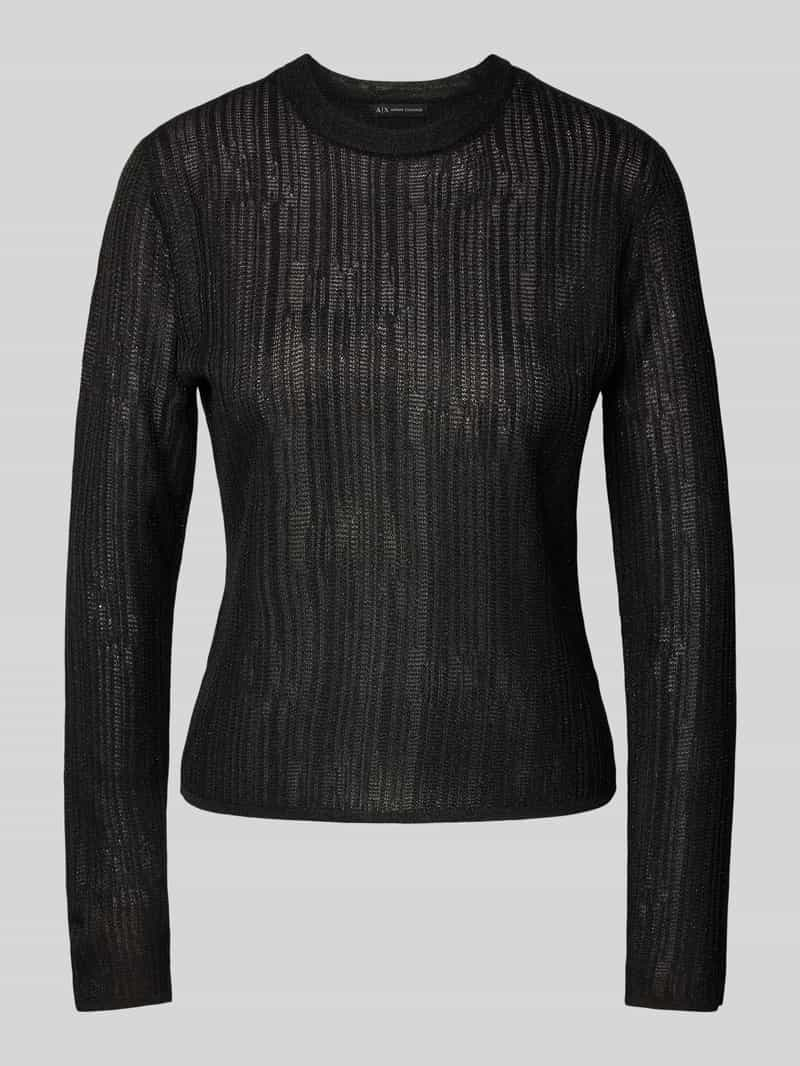 Armani Exchange Gebreide pullover met ronde hals