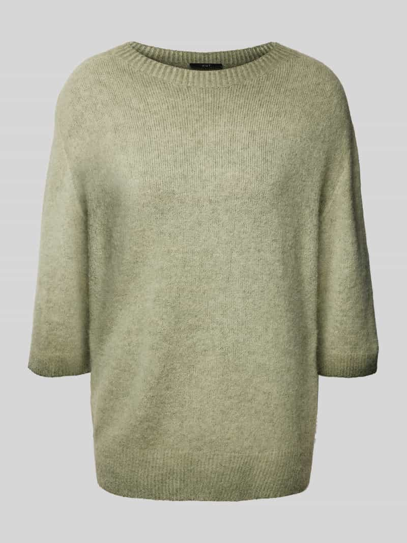 Oui Gebreide pullover met 3/4-mouwen