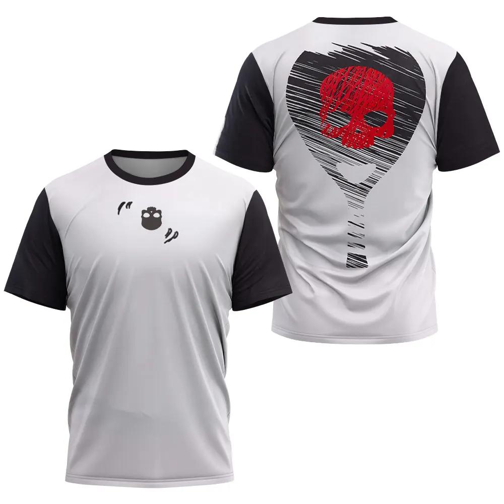 ETST 005 Skull Snel drogende City Padel T-shirt Hoge kwaliteit vochtafvoerende tennistraining T-shirt Kleding Nieuwe zomer heren losse sporttop T-shirt S