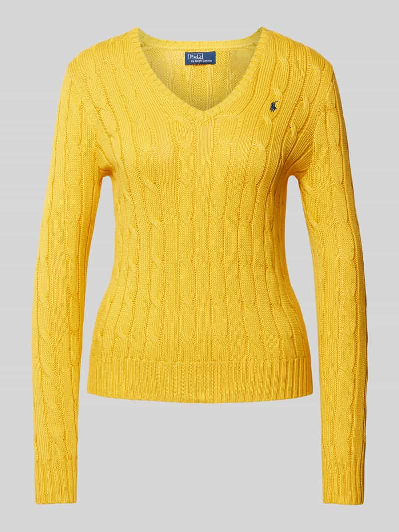 Polo Ralph Lauren Gebreide pullover met kabelpatroon, model 'KIMBERLY'