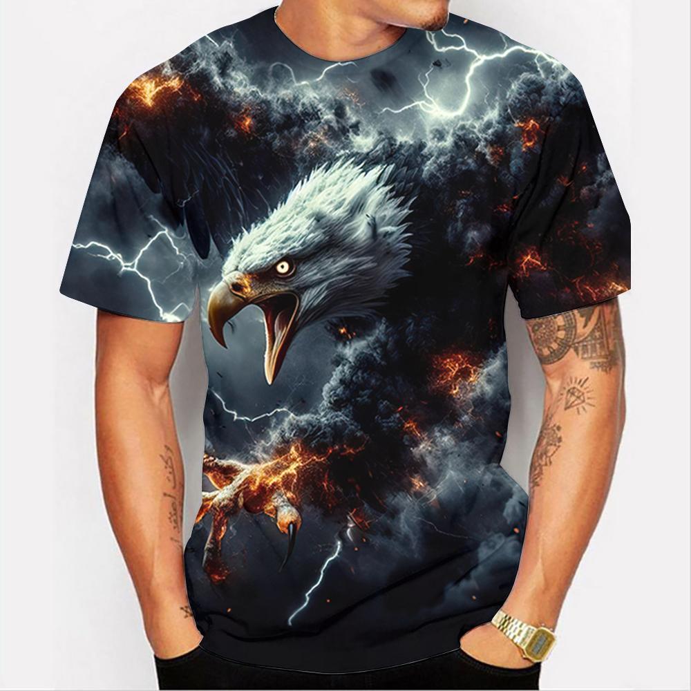 ETST WENDY 005 American Eagle Graphics T-shirt voor heren 3D-print T-shirts Dieren Camisetas Patroon Korte mouwen Tops Zomer Casual Herenkleding S