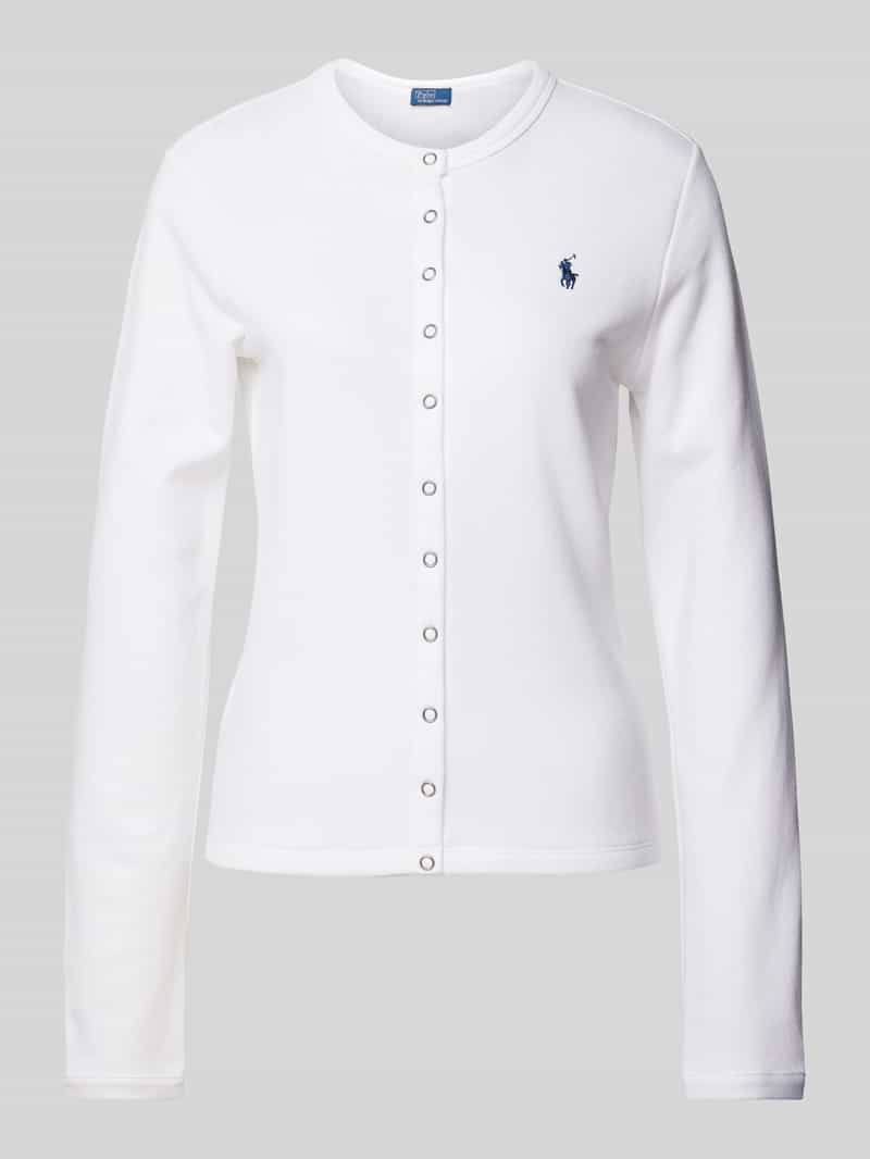 Polo Ralph Lauren Gebreide jacks met logostitching, model 'TERRY'