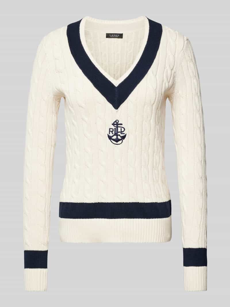 Lauren Ralph Lauren Gebreide pullover met ribboorden