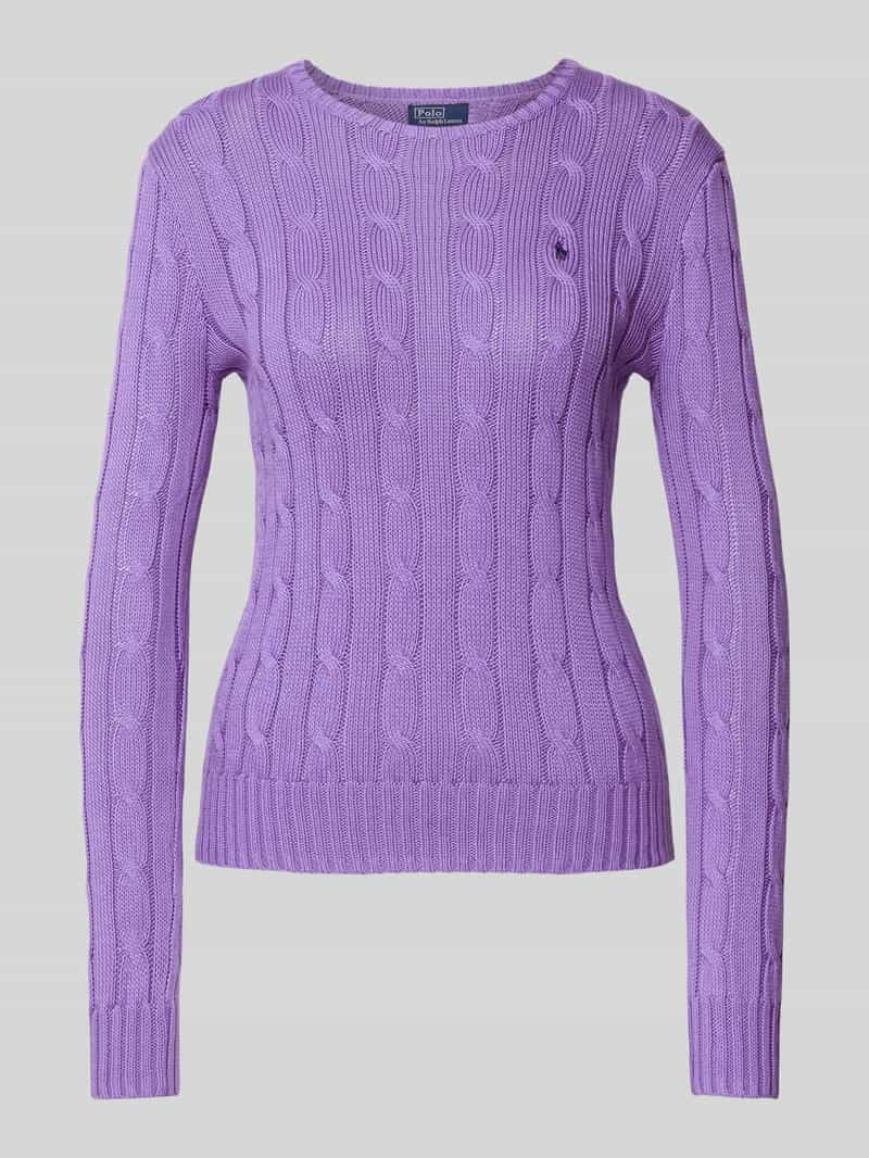 Polo Ralph Lauren Gebreide pullover met logostitching, model 'JULIANNA'