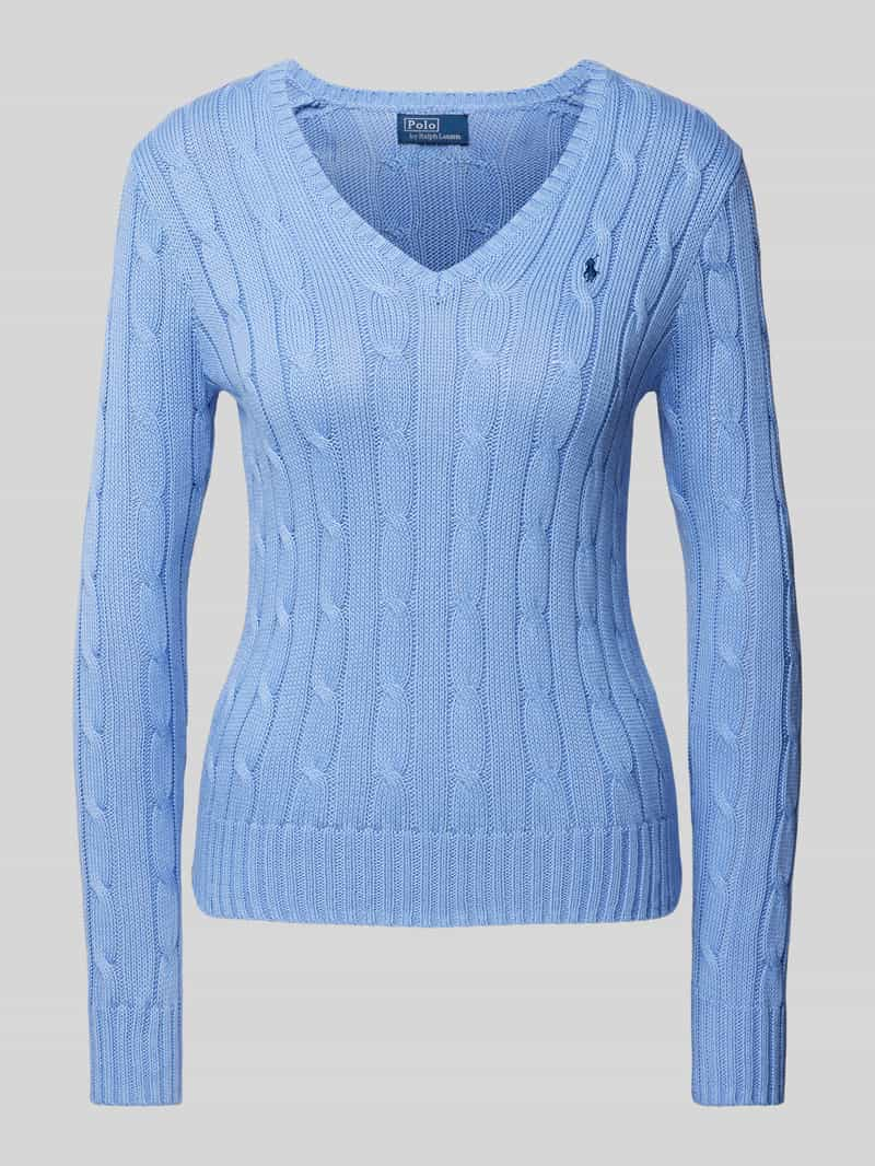 Polo Ralph Lauren Gebreide pullover met logostitching, model 'KIMBERLY'