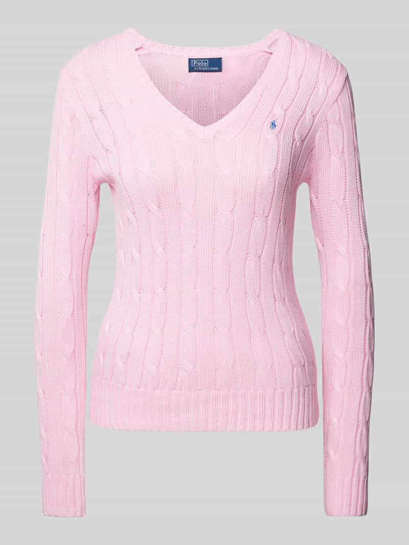 Polo Ralph Lauren Gebreide pullover met logostitching, model 'KIMBERLY'