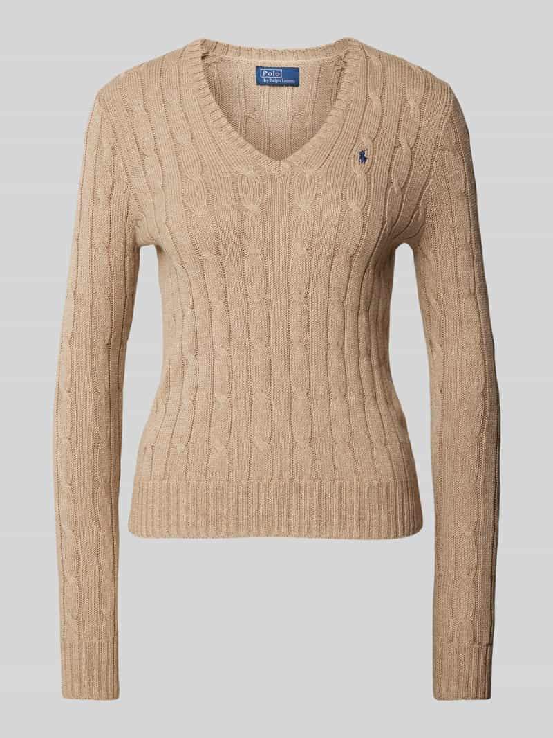 Polo Ralph Lauren Gebreide pullover met kabelpatroon, model 'KIMBERLY'