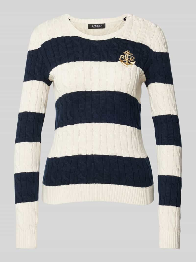 Lauren Ralph Lauren Gebreide pullover met kabelpatroon, model 'MONTIVA'