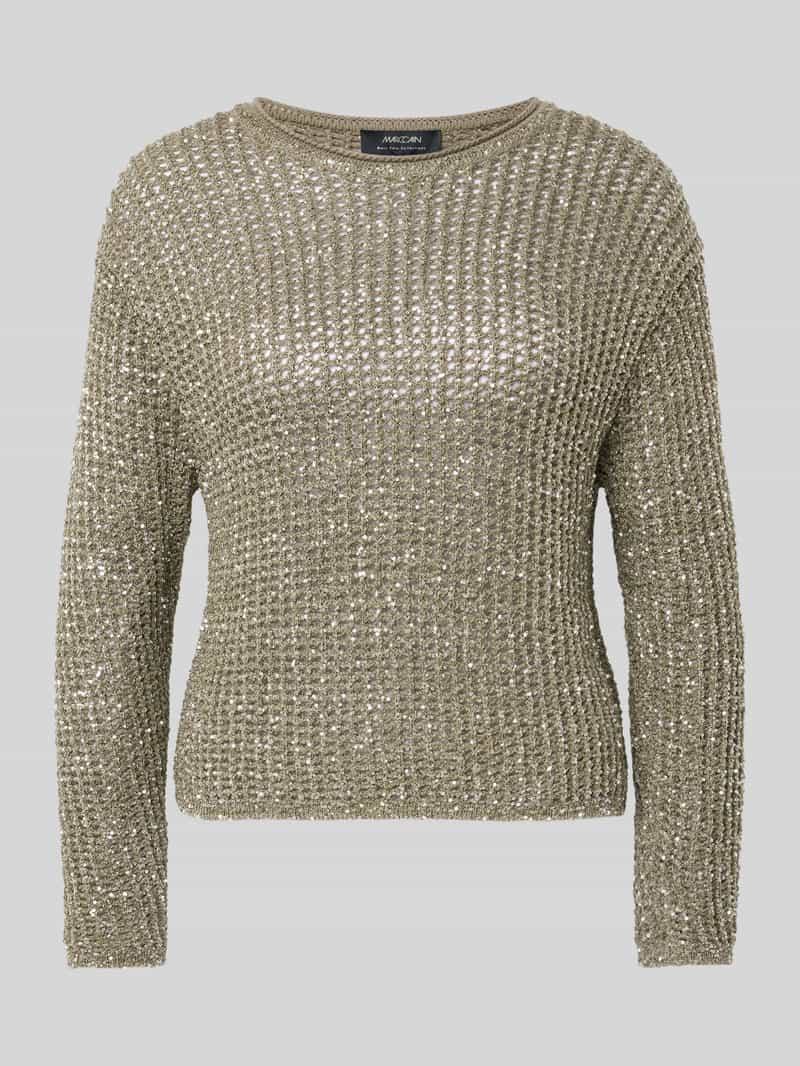 Marc Cain Gebreide pullover met wol en pailletten