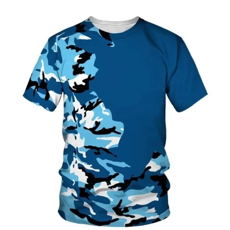 BOLIV MODA Heren T-shirt Snel drogende tops Zomermode Straat Korte mouw T-shirts 3D grafische print T-shirts Oversized herenkleding M