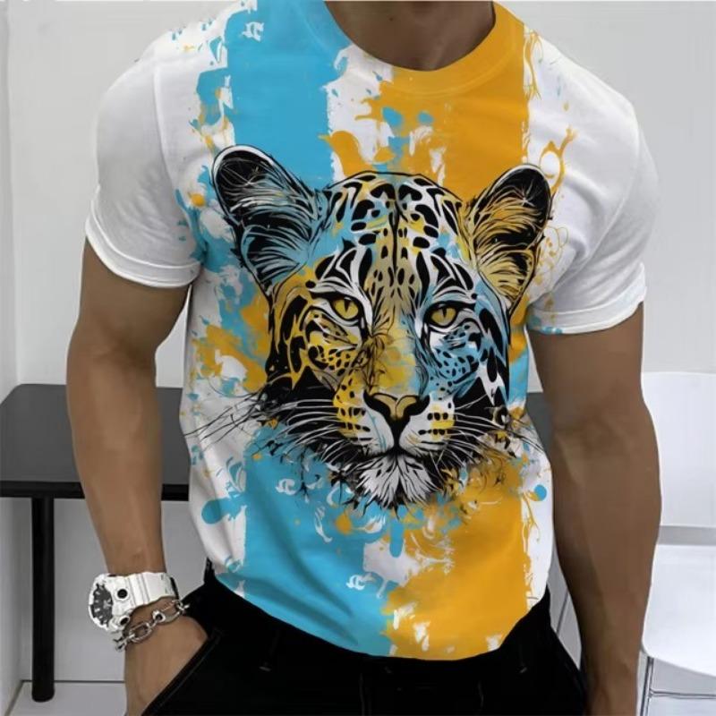 BOLIV MODA Heren T-shirt Snel drogende tops Zomermode Straat Korte mouw T-shirts 3D grafische print T-shirts Oversized herenkleding M