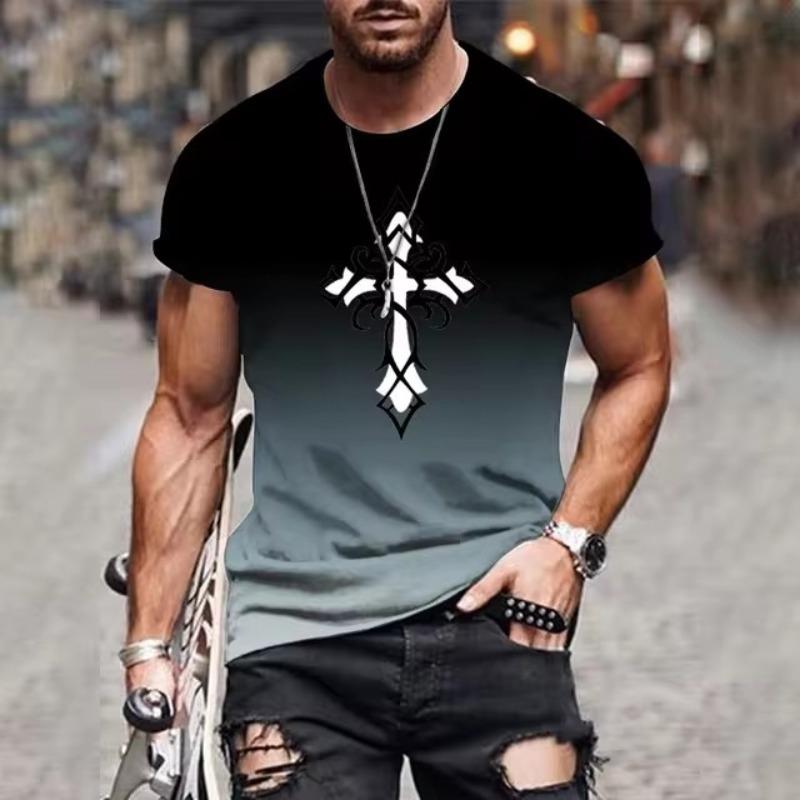 Forever Men Heren T-shirt Snel drogende tops Zomermode Straat Korte mouw T-shirts 3D grafische print T-shirts Oversized herenkleding S