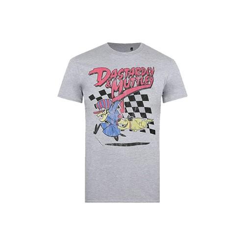 Wacky Races Dastardly & Muttley Heather T-shirt voor heren L grijs