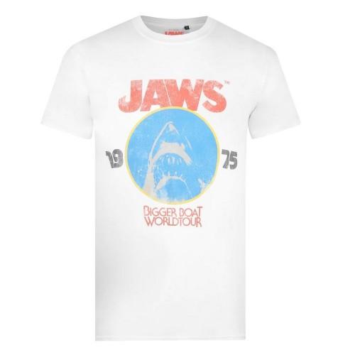 Jaws World Tour-T-shirt voor heren M wit