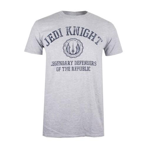 Star Wars Mens Legendary Defenders Of The Republic Jedi Knight Marl T-Shirt M grijs