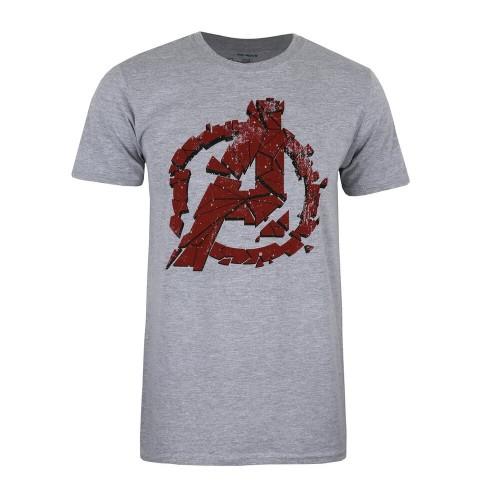 Avengers Endgame heren gebarsten gemêleerd T-shirt M grijs