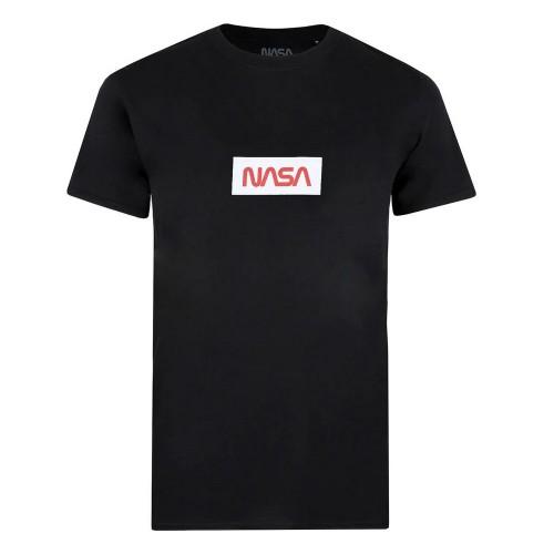 NASA Heren Box-logo T-shirt M grijs