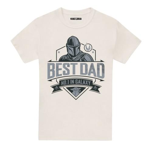 Star Wars: The Mandalorian Star Wars: De Mandaloriaanse heren nr. 1 In Galaxy-T-shirt L natuurlijk