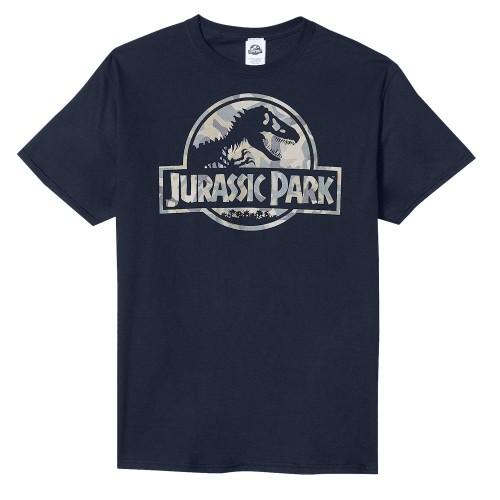 Jurassic Park Camo-logo-T-shirt voor heren L Vloot