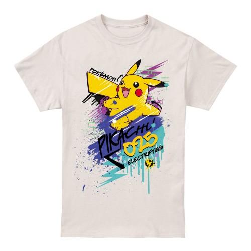 Pokemon Heren 025 Pikachu T-shirt S natuurlijk