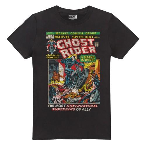 Marvel Heren Ghost Rider Is Born T-shirt S zwart