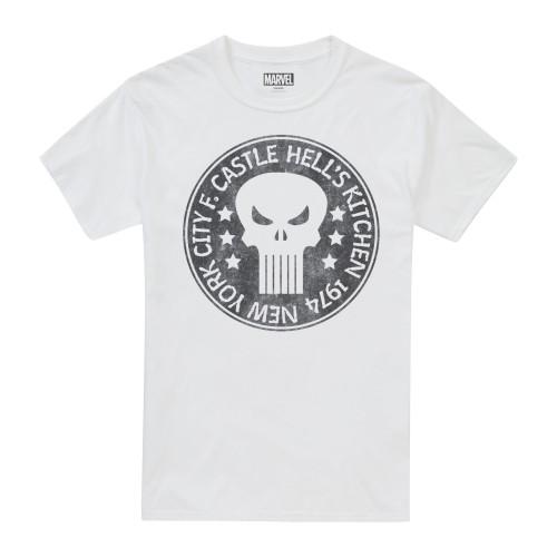 The Punisher Het Punisher heren kasteel T-shirt XL wit