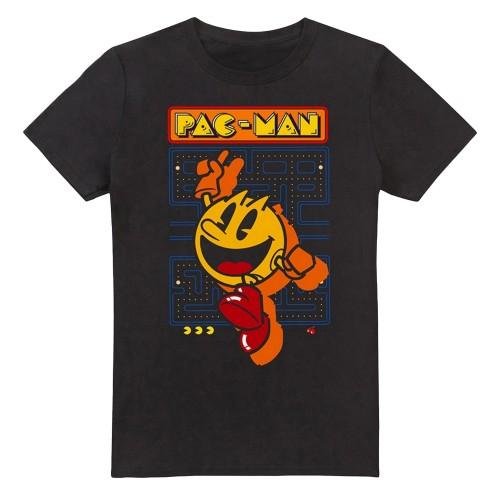 Pertemba FR - Apparel Pac Man heren retro-T-shirt M zwart