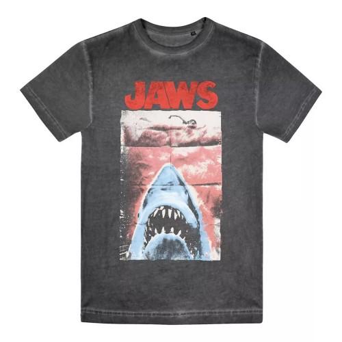 Jaws heren punk poster T-shirt S wit