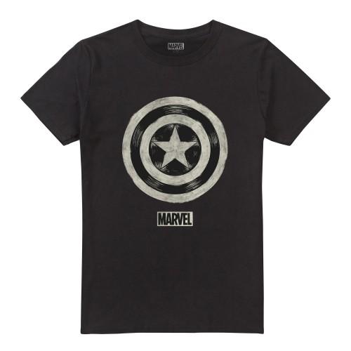 Captain America heren balpen T-shirt M zwart