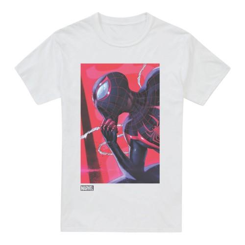 Spider-Man heren ontmaskering Miles Morales T-shirt XL wit