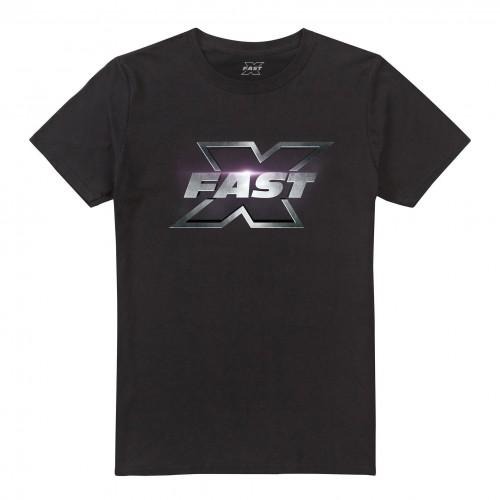 Fast & Furious Heren T-shirt met metalen logo L zwart