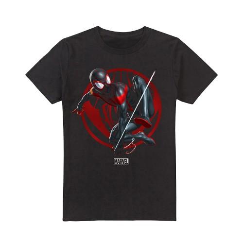 Pertemba FR - Apparel Spider-Man: Miles Morales Mens Leap T-Shirt L zwart